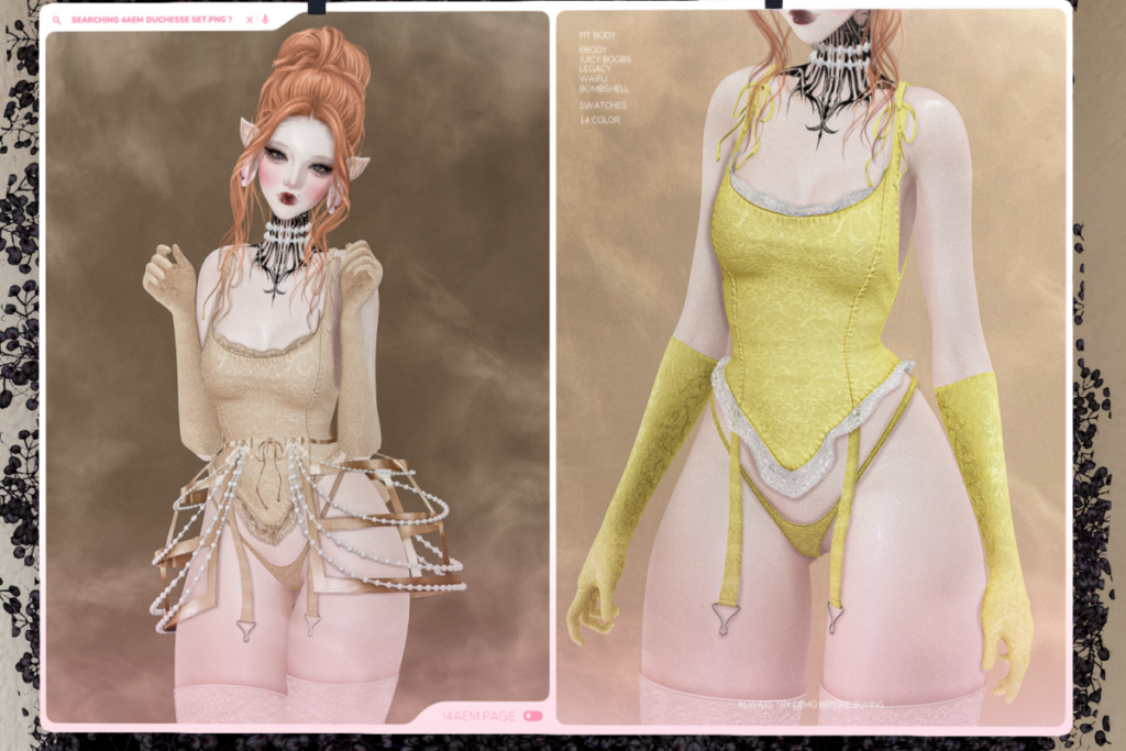 Duchess Set - Legacy/Reborn/+mods, L$350 each/L$999-L$1500 each FP/L$2500 MP