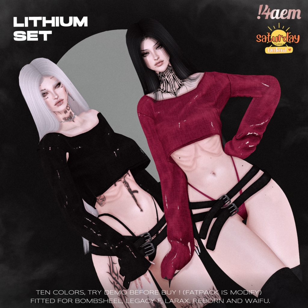 Lithium Set - Legacy/MaitreyaX/Reborn/+mods	&lt;a href=&quot;http://maps.secondlife.com/secondlife/Dream%20Lake/126/123/184&quot;&gt;Teleport&lt;/a&gt;
