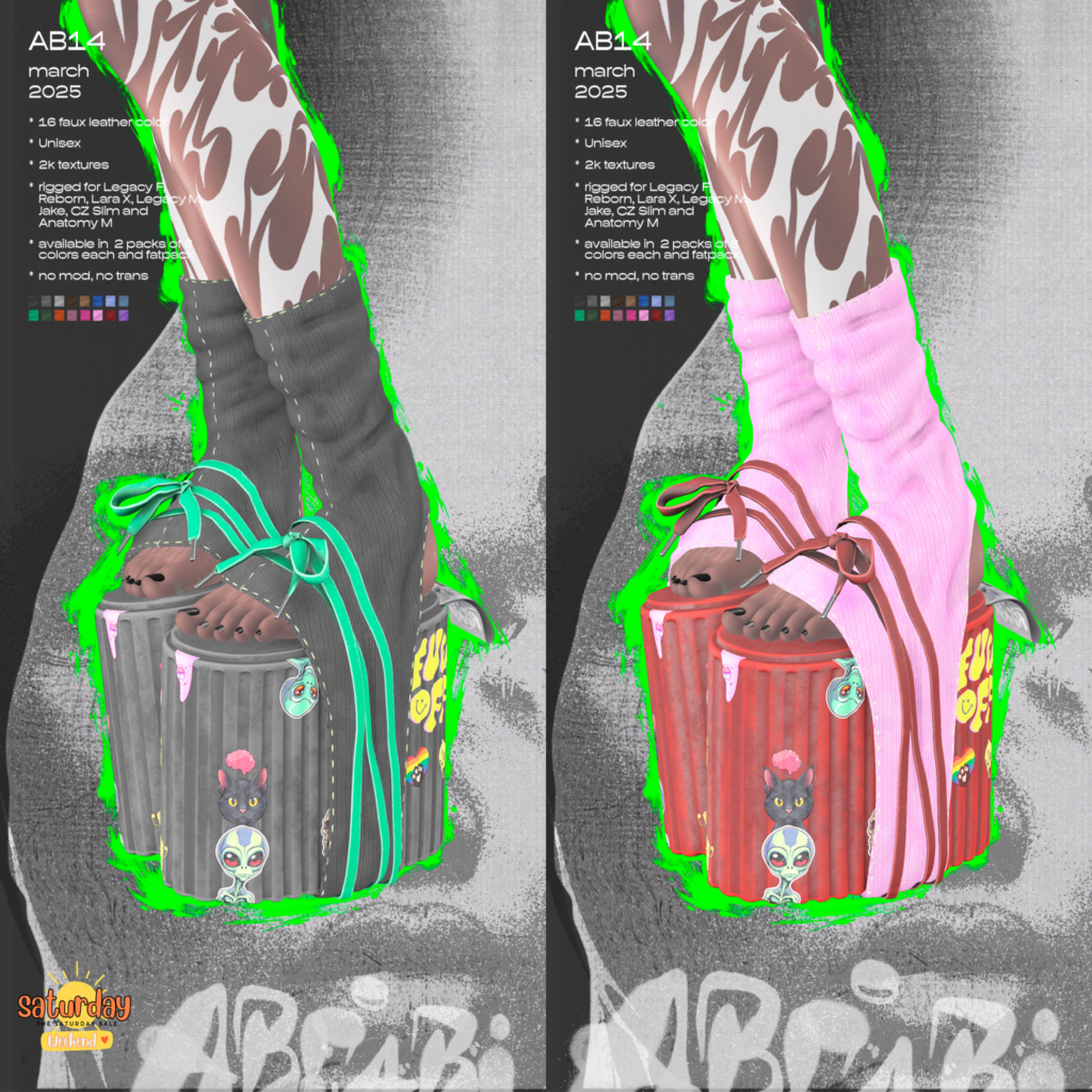 AB14 Shoes - Anatomy/CZ Slim/Jake/Legacy M+F/MaitreyaX/Reborn	&lt;a href=&quot;http://maps.secondlife.com/secondlife/Baddest/181/83/1346&quot;&gt;Teleport&lt;/a&gt;