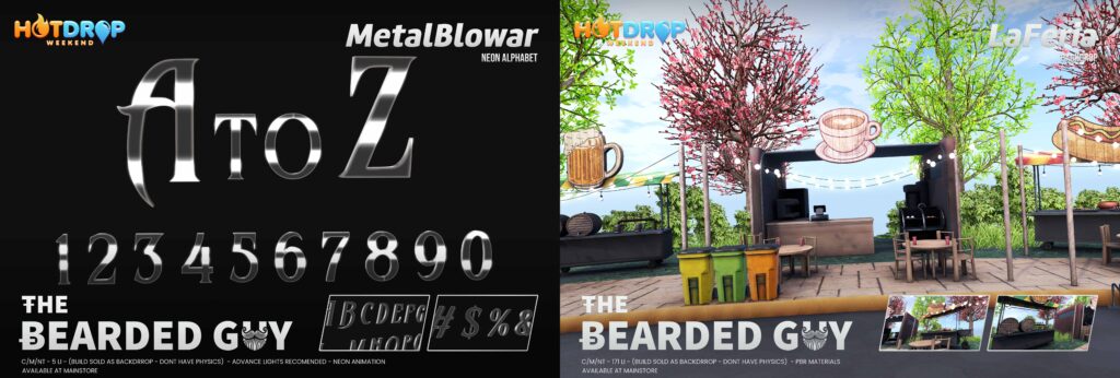 Metal Blowar Alphabet &amp; La Feria Backdrop