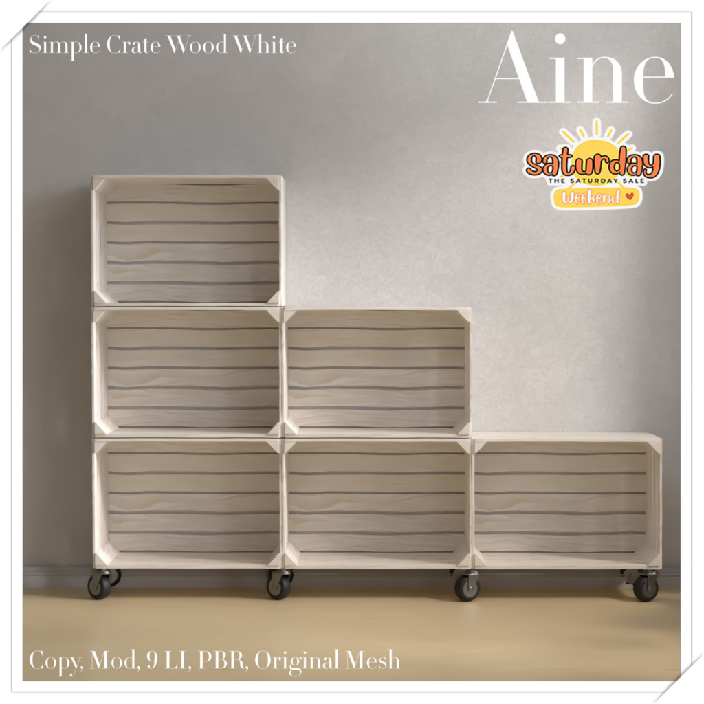 Simple Crate Shelves	&lt;a href=&quot;http://maps.secondlife.com/secondlife/Spirit%20Hills/128/228/22&quot;&gt;Teleport&lt;/a&gt;