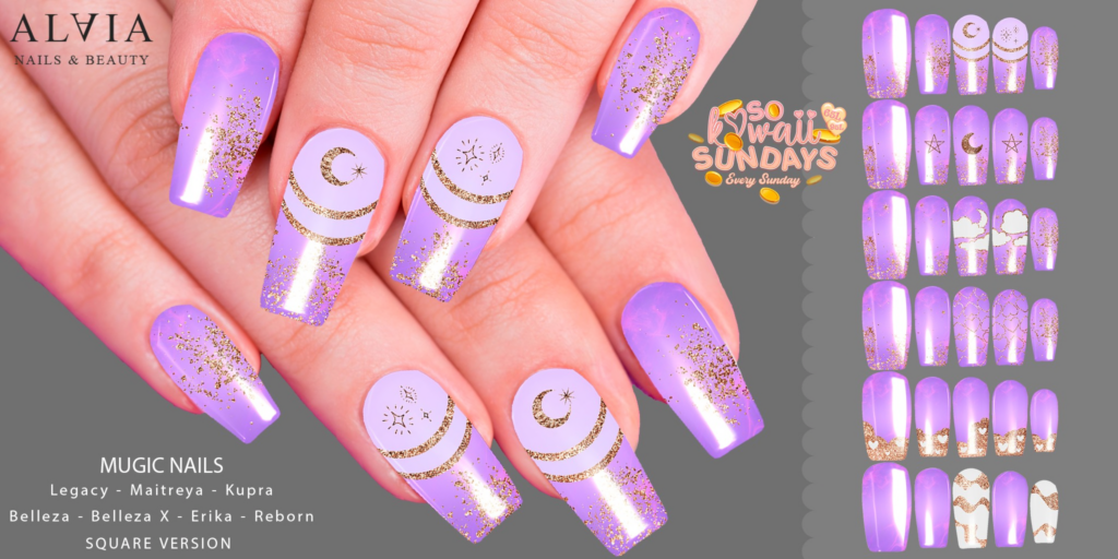 Mugic Nails - BellezaOG/Erika/GenX/Inithium/Legacy/Maitreya/Reborn	&lt;a href=&quot;http://maps.secondlife.com/secondlife/Mellor/96/199/26&quot;&gt;Teleport&lt;/a&gt;