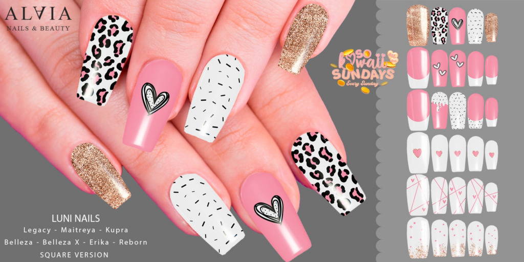 Luni Mesh Nails - BellezaOG/Erika/GenX/Inithium/Legacy/Maitreya/Reborn	&lt;a href=&quot;http://maps.secondlife.com/secondlife/Mellor/96/199/26&quot;&gt;Teleport&lt;/a&gt;