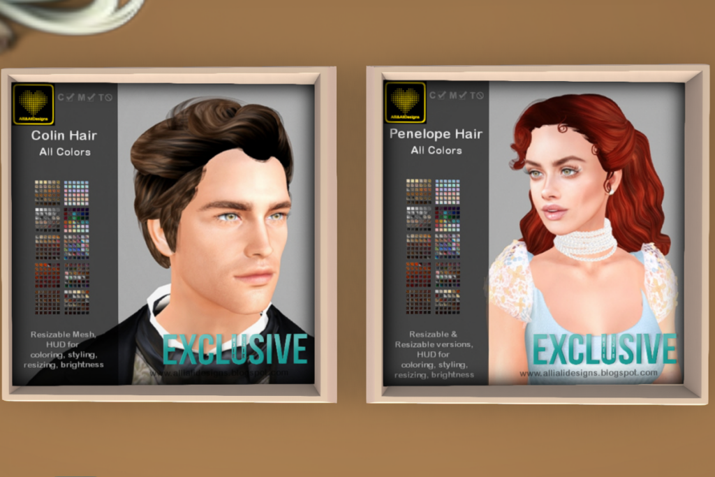 Colin Hair and Penelope Hair, L$1200 each