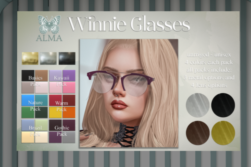 Winnie Glasses, L$349 each