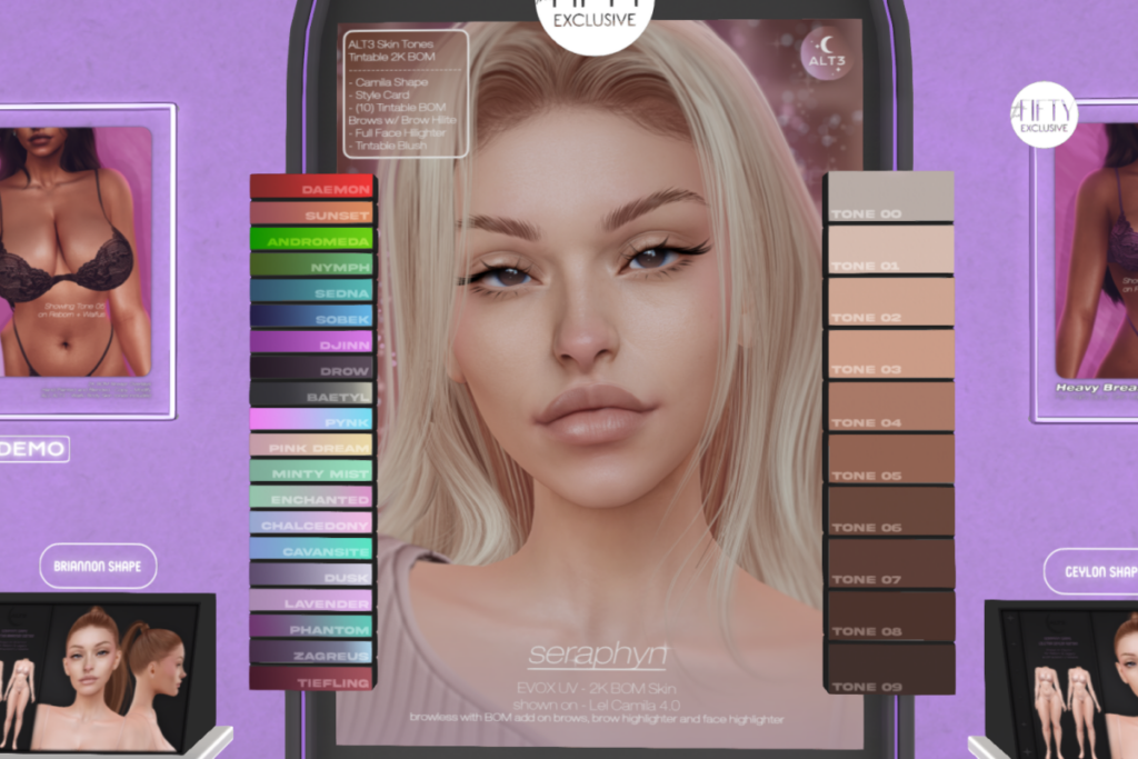 Seraphyn Skin - EvoX, L$550 each/L$2800 FP