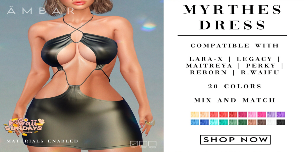 Myrthes Dress - Legacy/Maitreya/Reborn/+mods	&lt;a href=&quot;http://maps.secondlife.com/secondlife/Mellow%20Marina/146/58/21&quot;&gt;Teleport&lt;/a&gt;