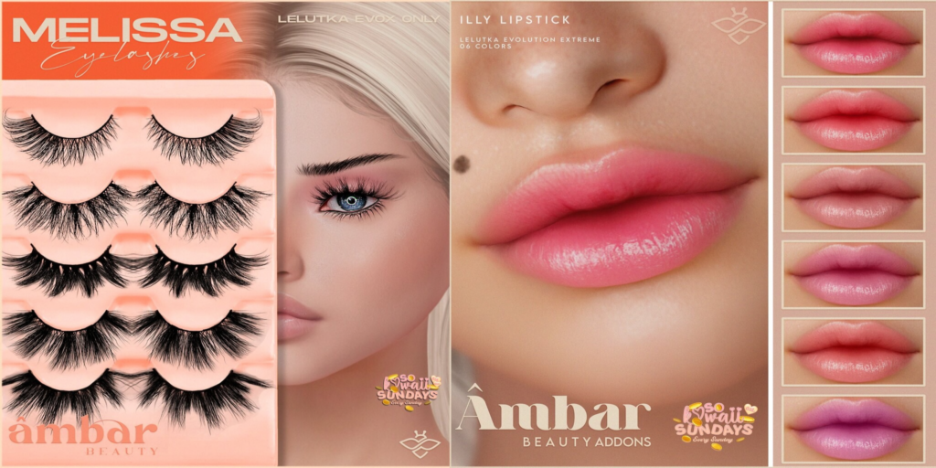 Melissa Eyelashes - EvoX | Illy Lipstick - EvoX	&lt;a href=&quot;http://maps.secondlife.com/secondlife/Mellow%20Marina/146/58/21&quot;&gt;Teleport&lt;/a&gt;