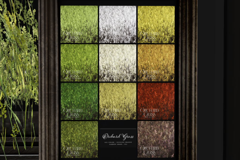Orchard Grass, L$329 each/L$999 FP