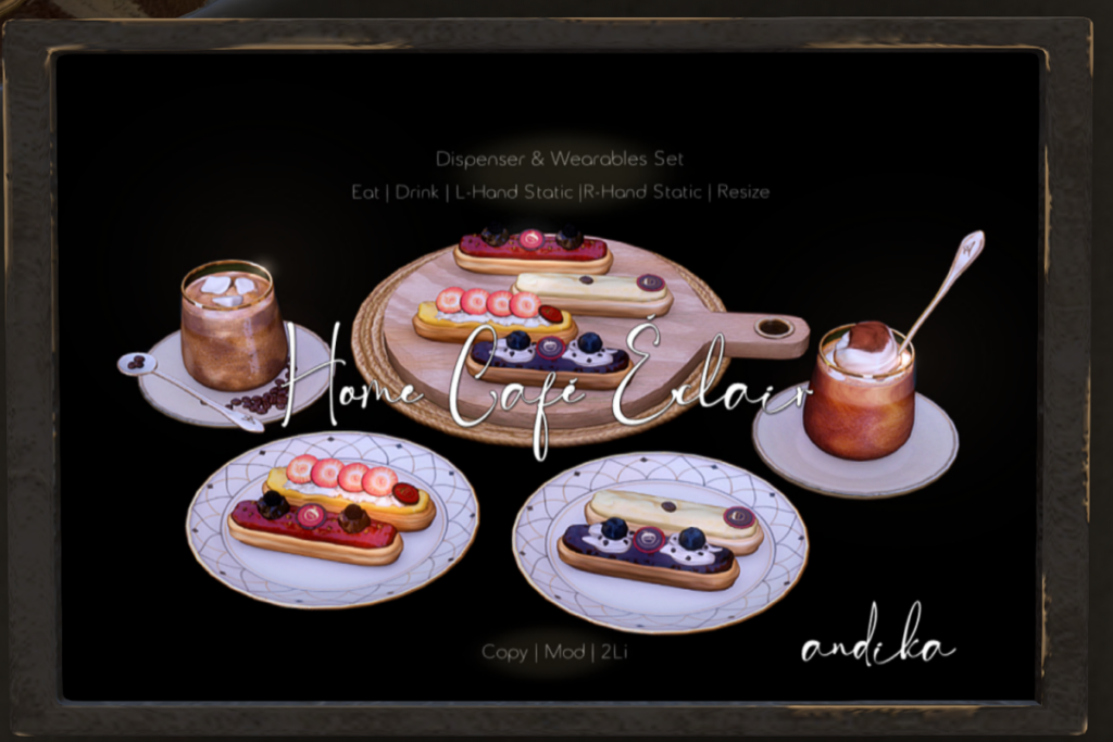 Home Cafe Eclair Dispenser &amp; Wearables Set, L$298