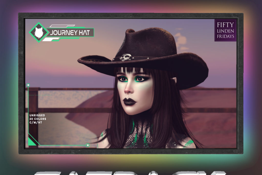 Journey Hat	&lt;a href=&quot;http://maps.secondlife.com/secondlife/Grand%20Line/57/86/1997&quot; target=&quot;_blank&quot;&gt;Teleport&lt;/a&gt;