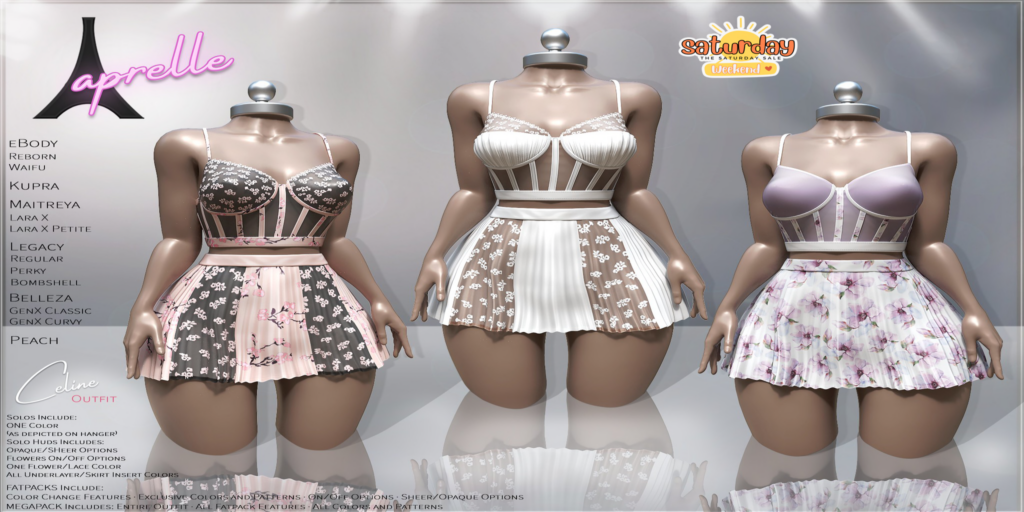 Celine Outfit - GenX/Inithium/Legacy/MaitreyaX/Peach/Reborn/+mods	&lt;a href=&quot;http://maps.secondlife.com/secondlife/Woodloch/162/123/983&quot;&gt;Teleport&lt;/a&gt;