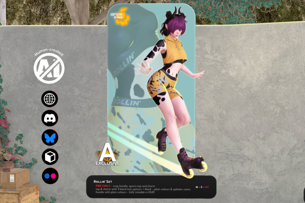 Rollin Set - Legacy/MaitreyaX/Reborn/+mods, L$497 each Body Pack/L$1187 each FP