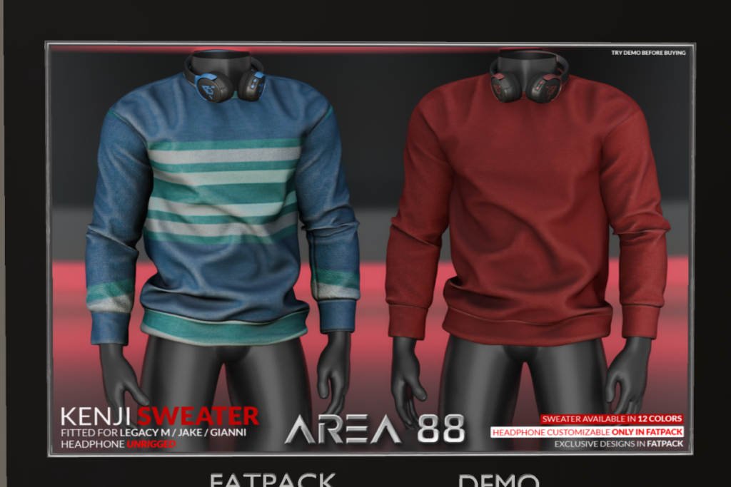 Kenji Sweater - Gianni/Jake/Legacy, L$259 each/L$999 FP