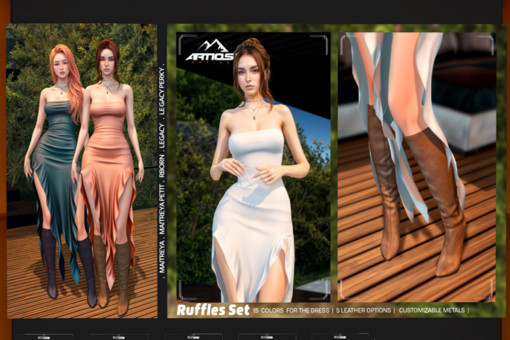 Ruffles Set - Legacy/Maitreya/Reborn/+mods, L$265 each/L$500-L$2000 FP