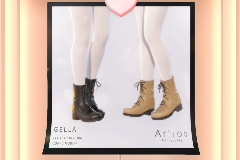 Gella Boots - Legacy/Reborn, L$199 each/L$499 FP