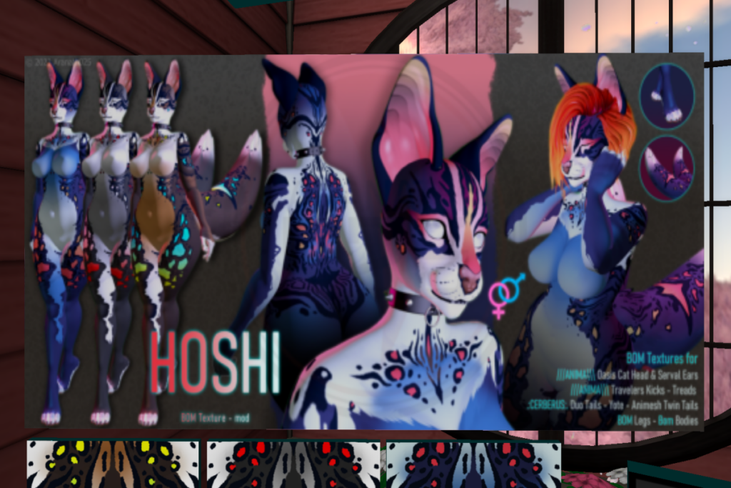 Hoshi Skin Mod - BOM, L$400 each/L$1000 FP