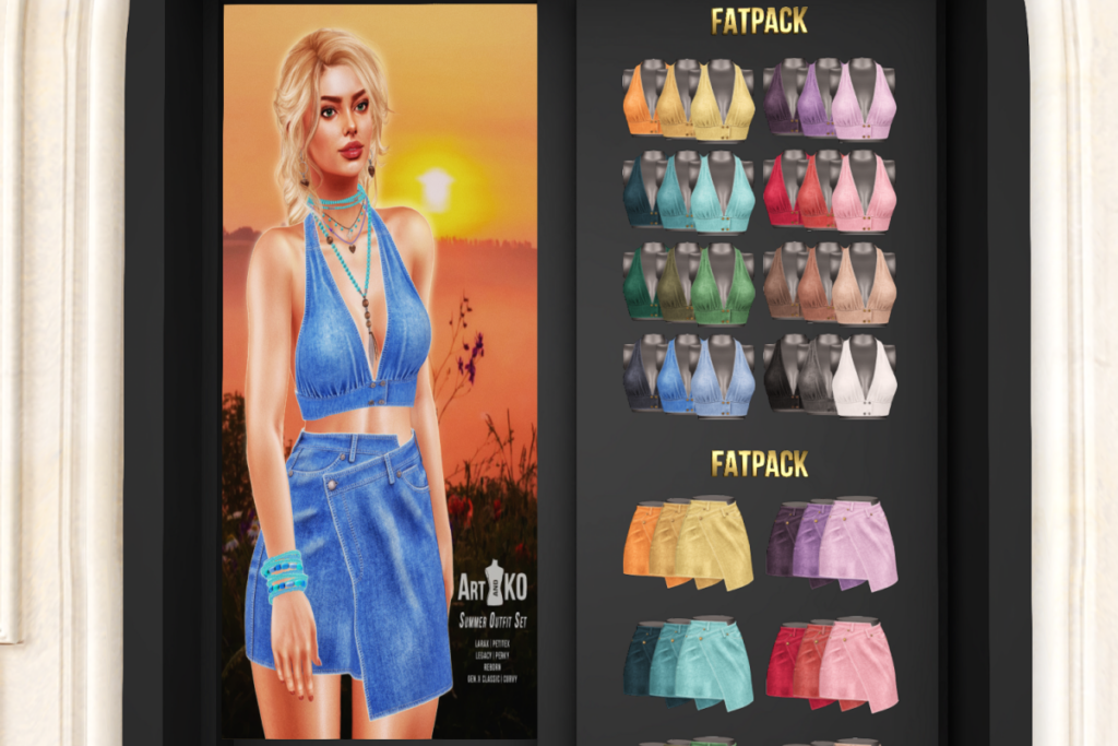 Summer Outfit Set - GenX/Legacy/MaitreyaX/Reborn/+mods, L$249 each/L$1300 each FP