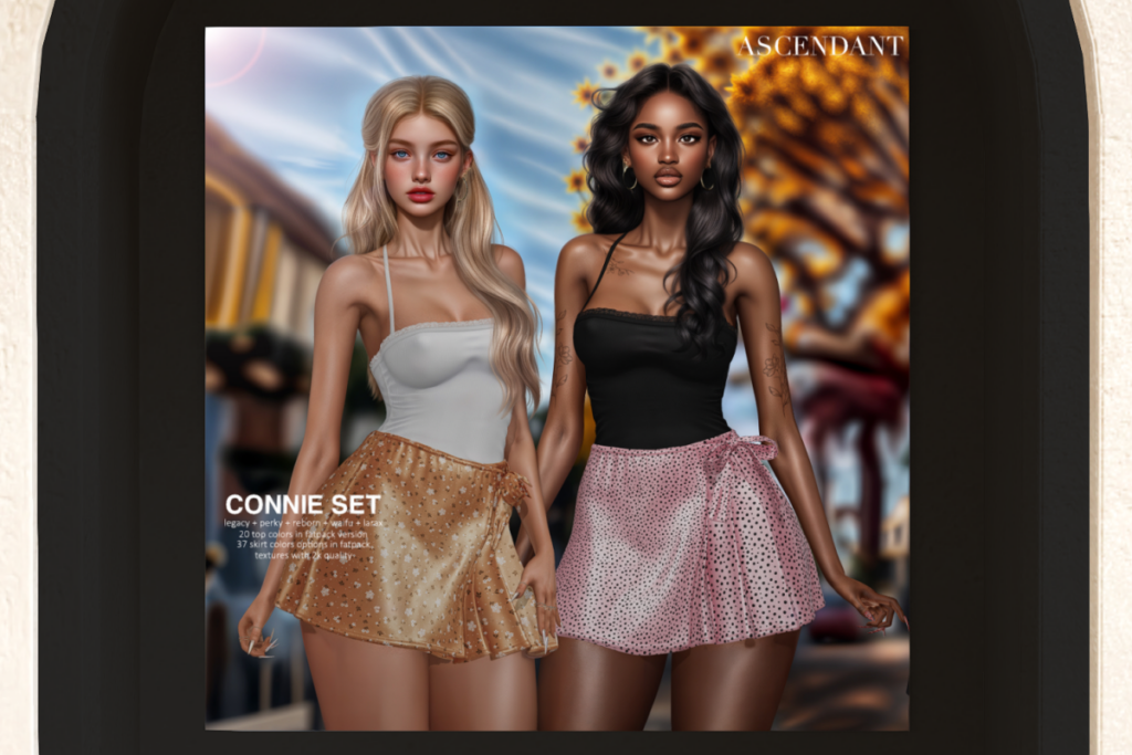 Connie Top &amp; Skirt - Legacy/MaitreyaX/Reborn/+mods, L$275 each/L$1150 each FP