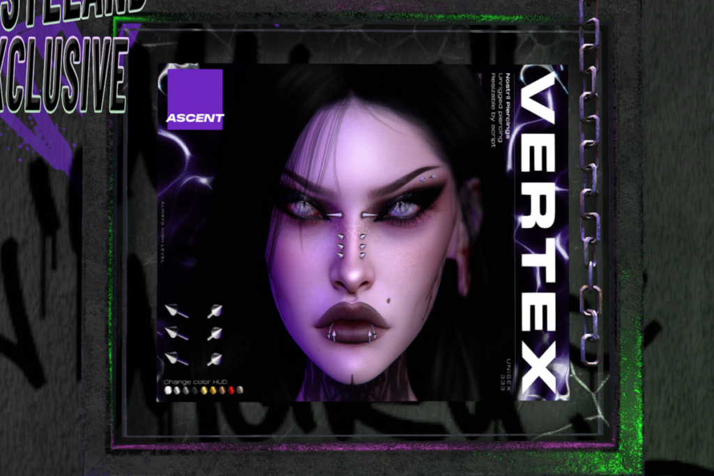 Vertex Nostril Piercing, L$275