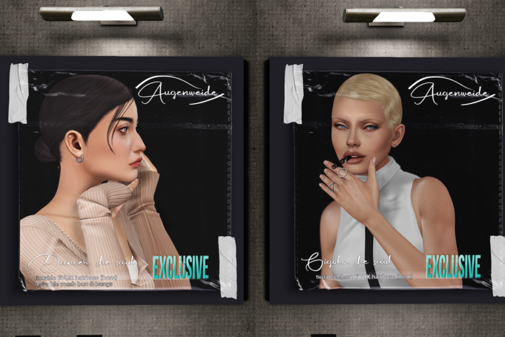 Dancer, She Said Hair and Hairbase - EvoX, L$299 each | Gigolo, She Said Hairbase - EvoX, L$299