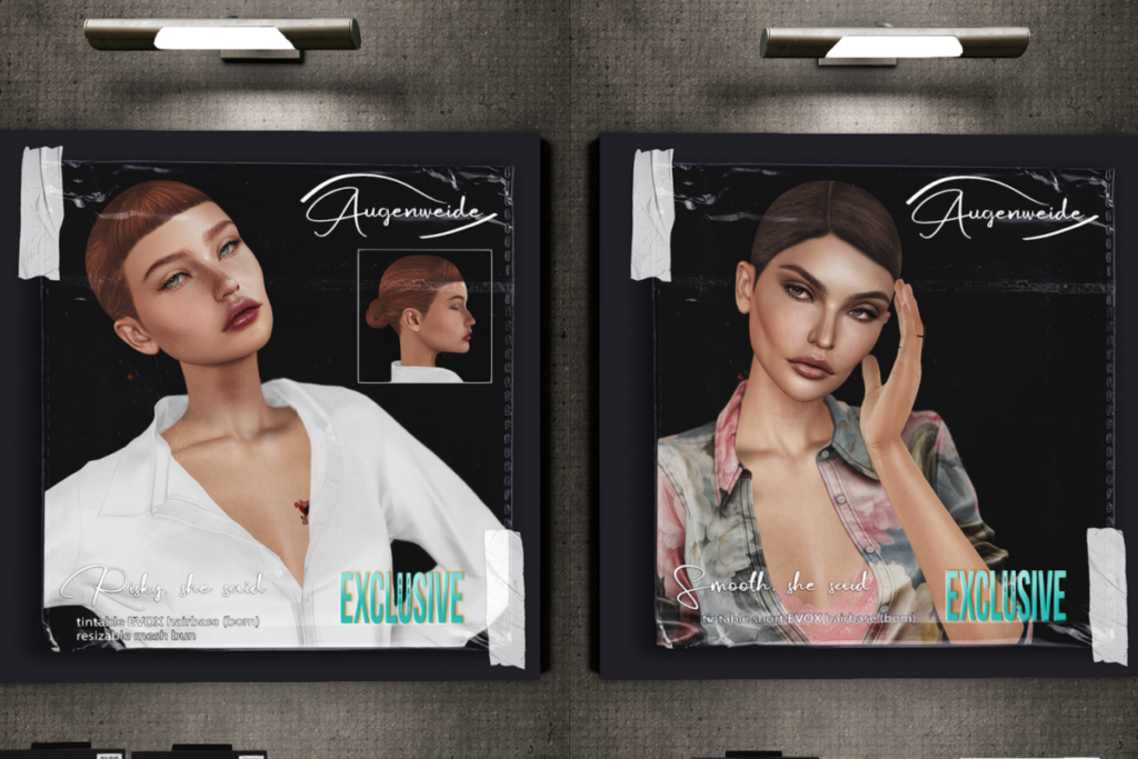 Risky, She Said Hair and Hairbase - EvoX, L$299 each | Smooth, She Said Hairbase - EvoX, L$299