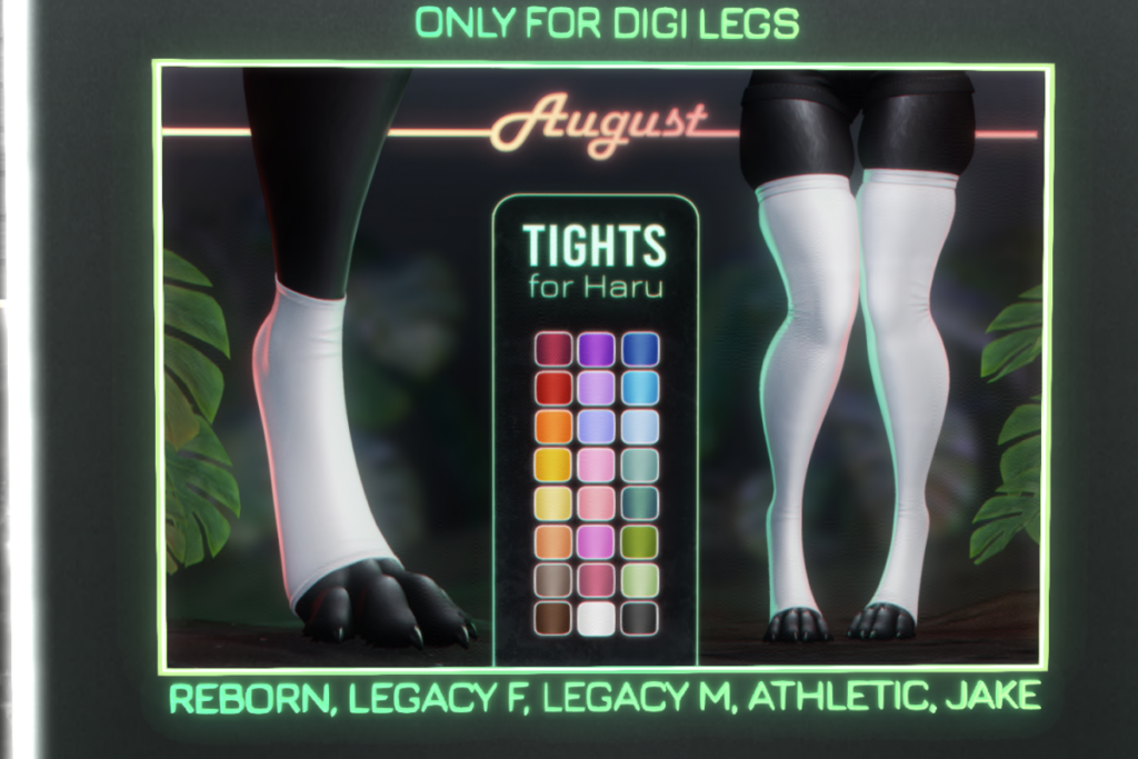 Tights For Haru - Jake/Legacy F+M/Reborn, L$250-L$650 each/L$1200 FP