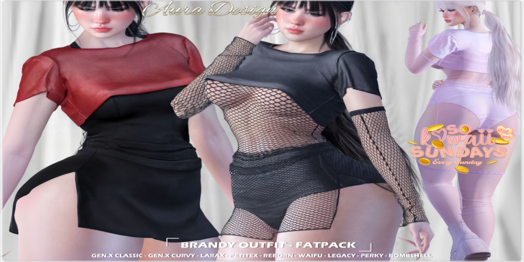 Brandy Outfit - GenX/Legacy/MaitreyaX/Reborn/+mods	&lt;a href=&quot;http://maps.secondlife.com/secondlife/Crystal%20Cascade/193/171/23&quot;&gt;Teleport&lt;/a&gt;