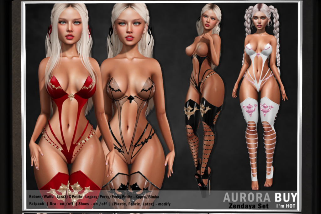 Zendaya Set - Inithium/Legacy/MaitreyaX/Reborn/+mods, L$349 each/L$999 each FP/L$1999 MP