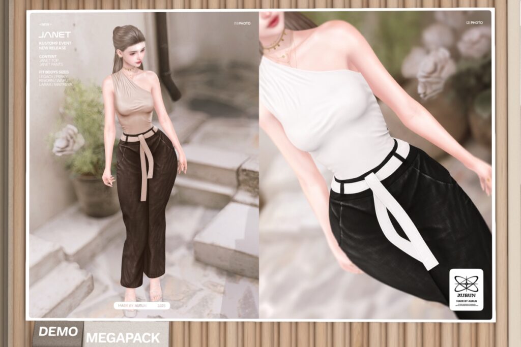 Janet Outfit - Legacy/Maitreya/Reborn/+mods, L$300 each/L$1000 each FP/L$1700 MP