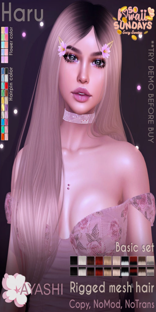 Haru Hairstyle	&lt;a href=&quot;http://maps.secondlife.com/secondlife/MagnetiS/191/128/10&quot;&gt;Teleport&lt;/a&gt;