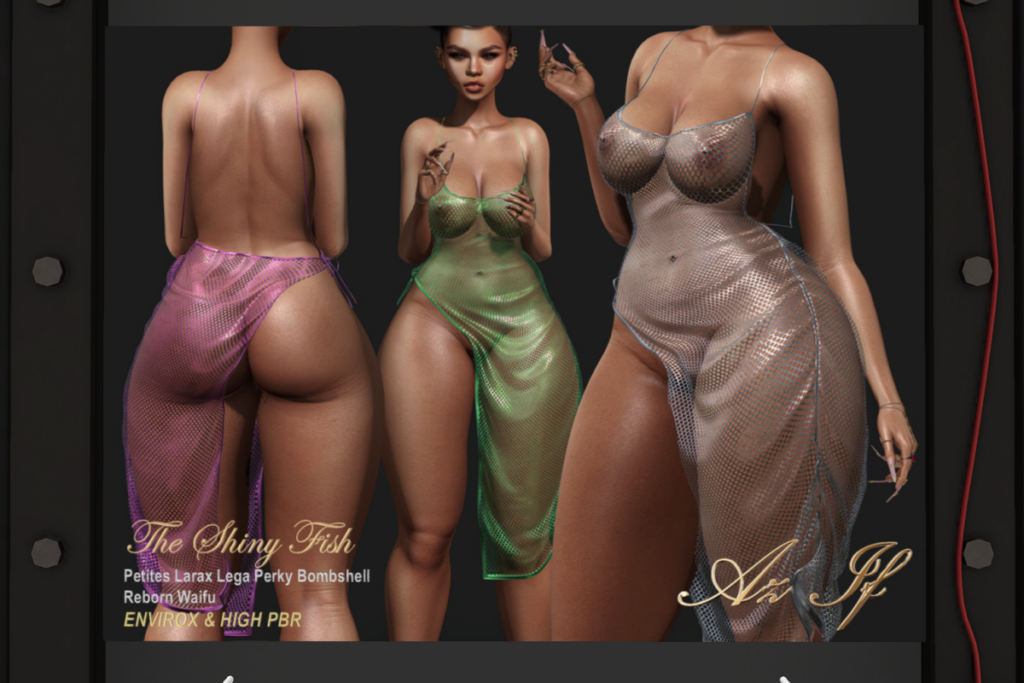 The Shiny Fish Dress - Legacy/MaitreyaX/Reborn/+mods, L$699 each/L$1999 FP