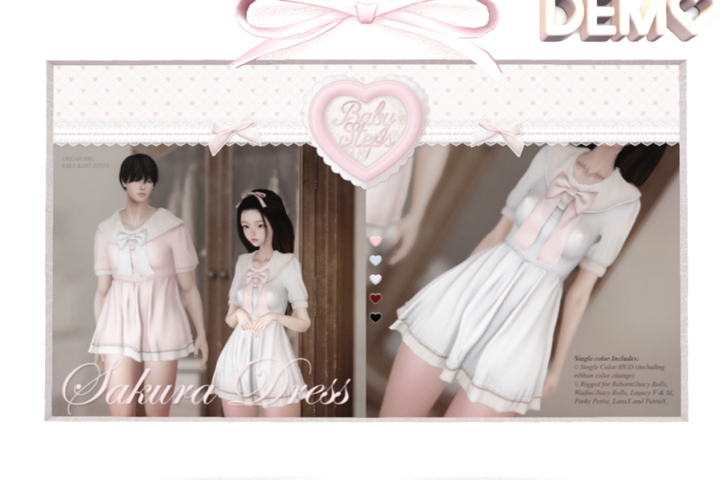 Sakura Dress - Legacy M+F/Reborn/+mods, L$299 each