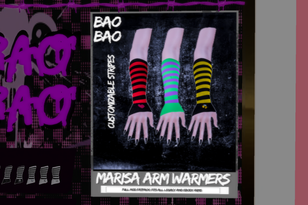 Marisa Arm Warmers - Legacy/Reborn, L$299 each/L$599 FP
