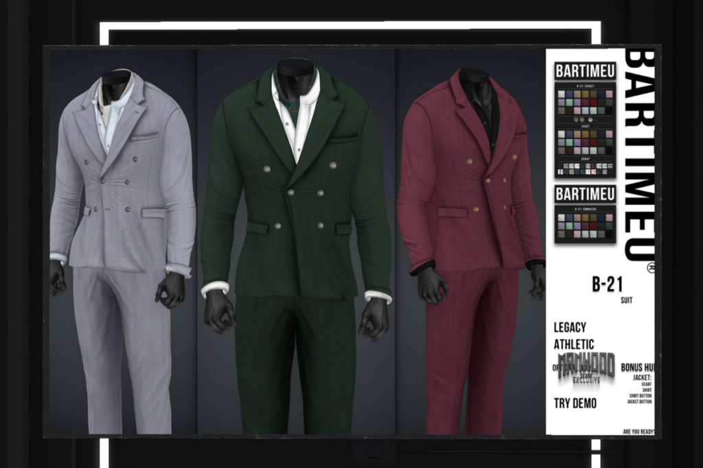 B-21 Suit - Legacy/+mods, L$350 each/L$2500-L$4500 each FP