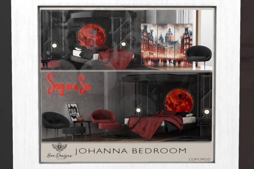 Johanna Bedroom set, L$1800
