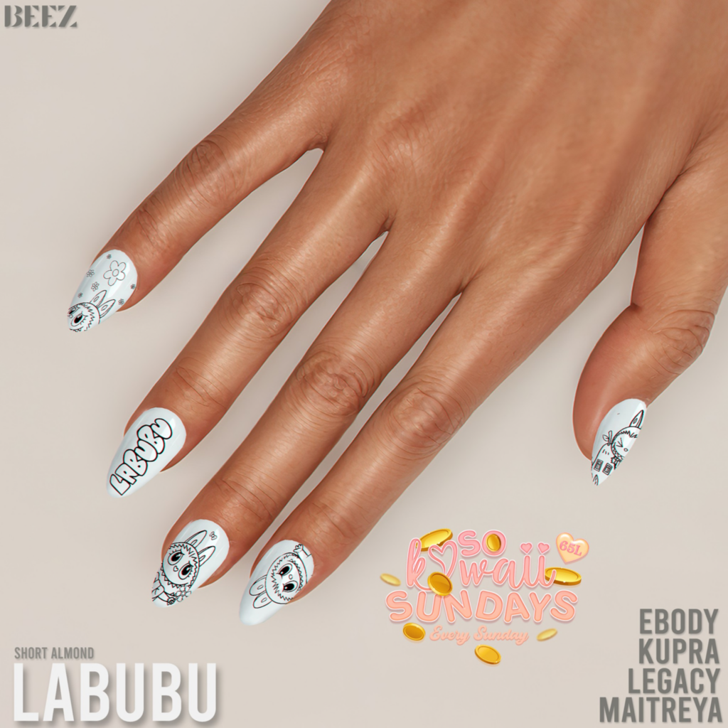 Labubu Mesh Nails - Inithium/Legacy/Maitreya/Reborn	&lt;a href=&quot;http://maps.secondlife.com/secondlife/Frosted%20Bloom/112/105/1502&quot;&gt;Teleport&lt;/a&gt;