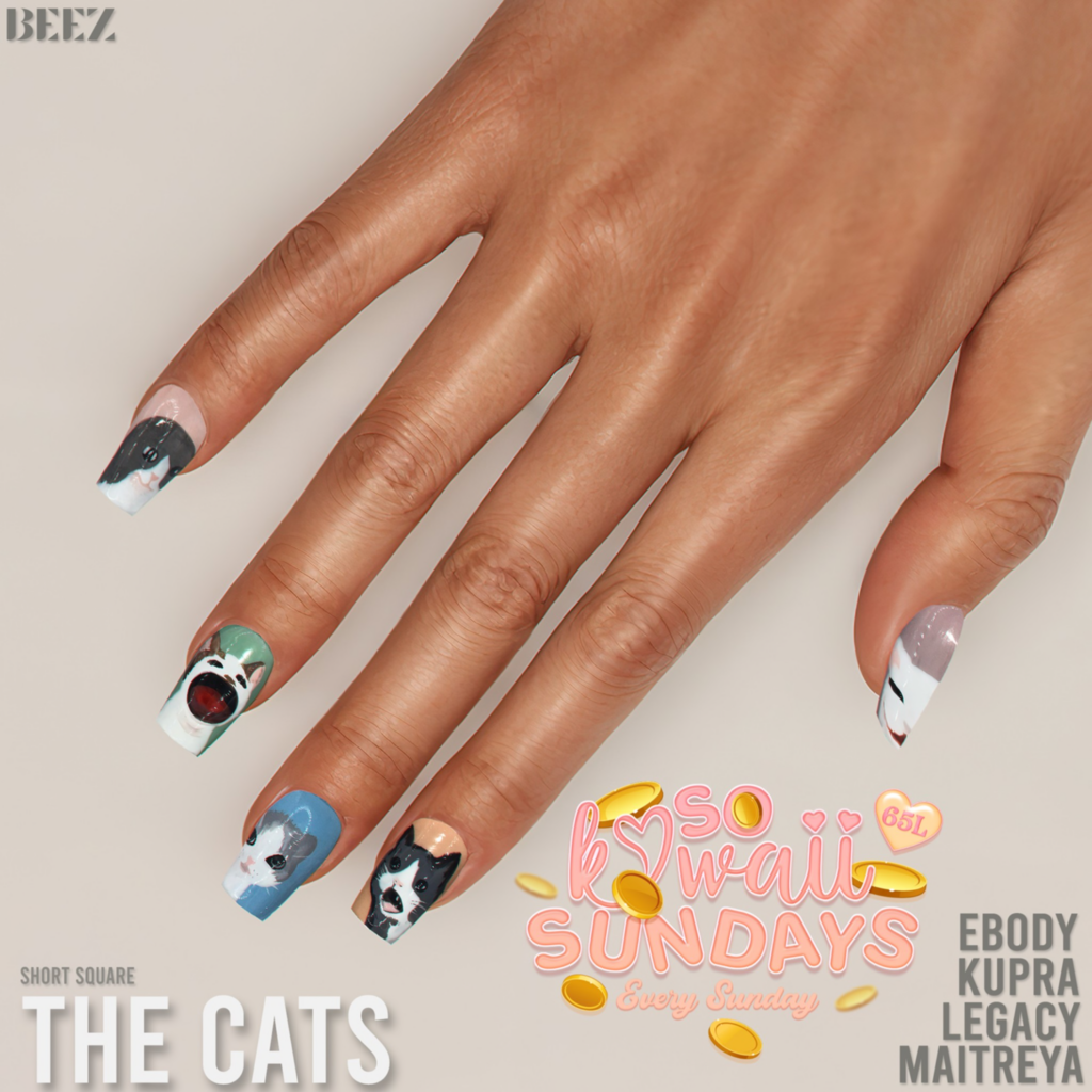 The Cats Mesh Nails - Inithium/Legacy/Maitreya/Reborn	&lt;a href=&quot;http://maps.secondlife.com/secondlife/Frosted%20Bloom/112/105/1502&quot;&gt;Teleport&lt;/a&gt;