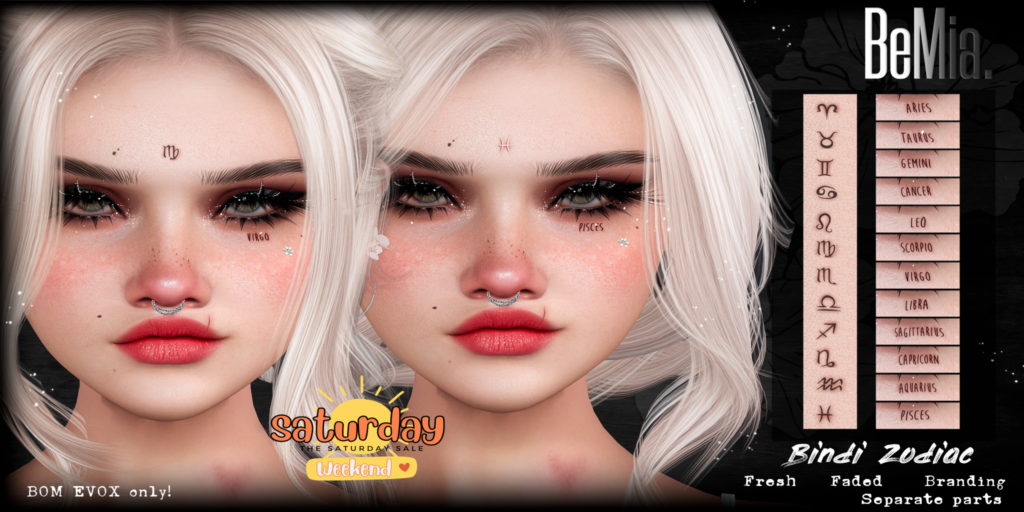 Bindi Zodiac Tattoo - EvoX	&lt;a href=&quot;http://maps.secondlife.com/secondlife/Rosehaven/218/121/2501&quot;&gt;Teleport&lt;/a&gt;