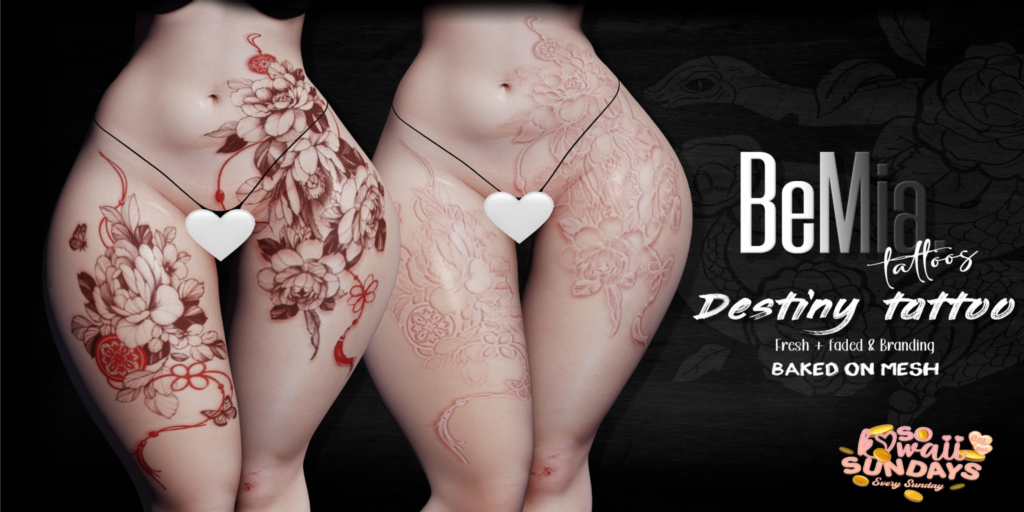 Destiny Tattoo - BOM	&lt;a href=&quot;http://maps.secondlife.com/secondlife/Rosehaven/218/121/2501&quot;&gt;Teleport&lt;/a&gt;
