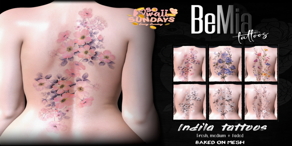 India Tattoo - BOM	&lt;a href=&quot;http://maps.secondlife.com/secondlife/Rosehaven/232/159/3503&quot;&gt;Teleport&lt;/a&gt;