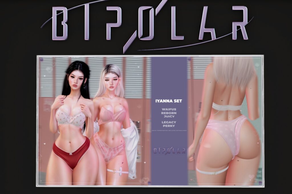 Iyanna Set - Legacy/Reborn/+mods, L$245 each/L$999 FP