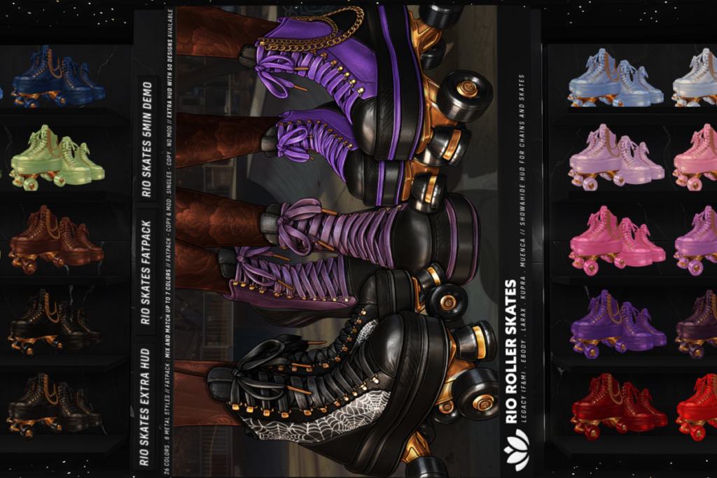 Rio Roller Skates - Inithium/Legacy F+M/MaitreyaX/Reborn/Yentements, L$255 each/L$999 FP/L$685 extra HUD