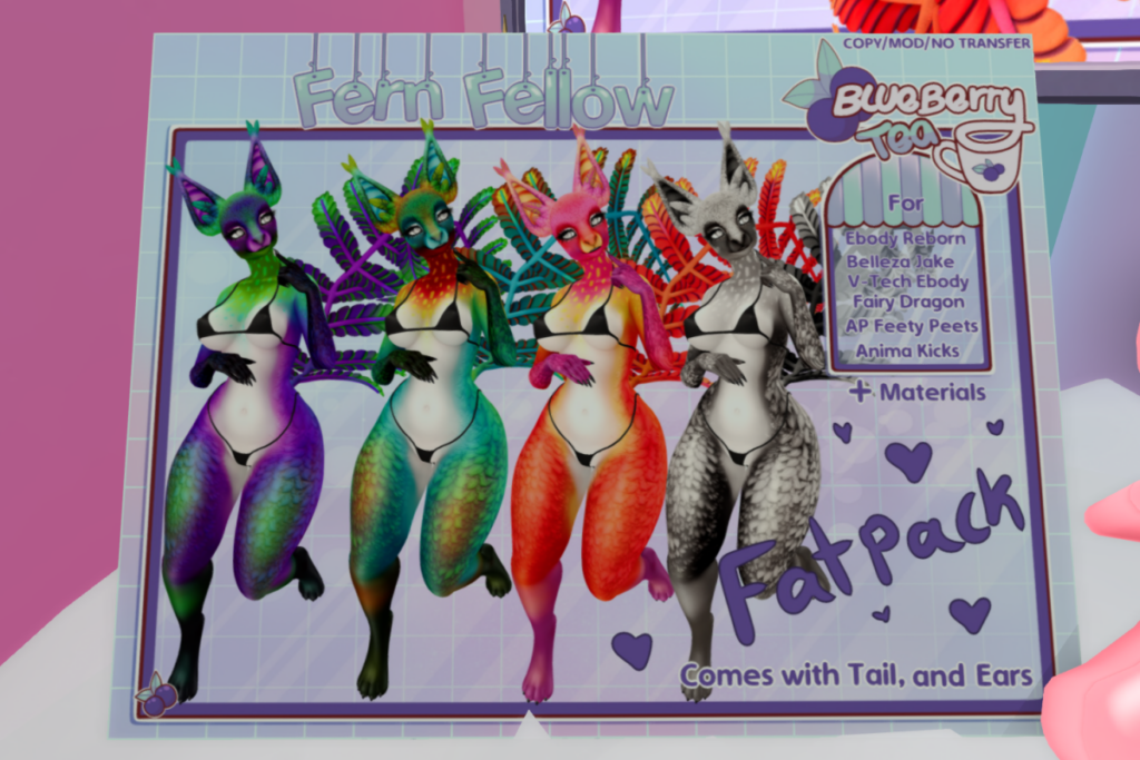 Fern Fellow - Anima Kicks/AP Feety Peets/Fairy Dragon/Jake/Reborn/V-Tech for Reborn, L$650 each/L$2000 FP