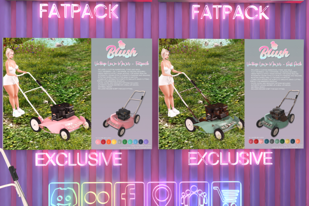 Vintage Lawn Mower &amp; Lawn Mower Rust, L$199 each