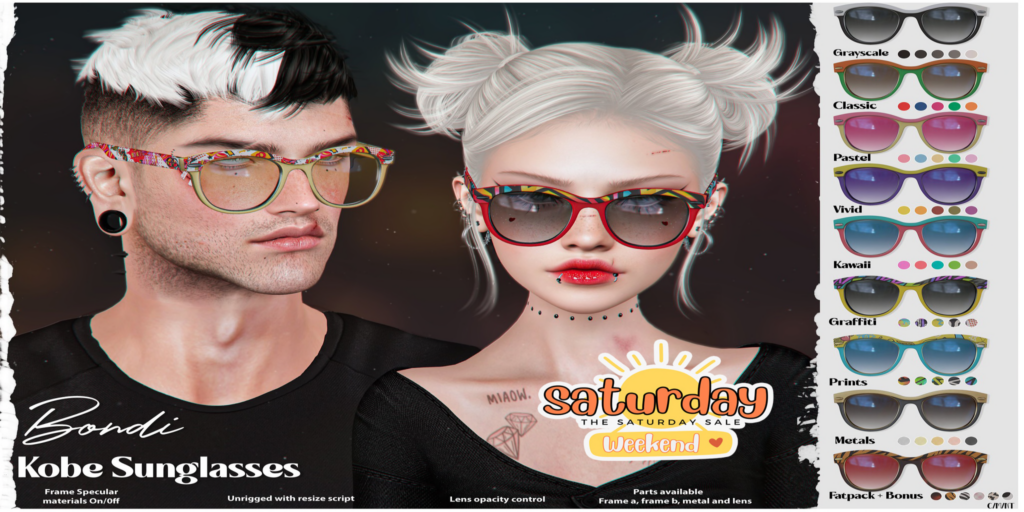 Kobe Sunglasses	&lt;a href=&quot;http://maps.secondlife.com/secondlife/Daydreaming/19/66/22&quot;&gt;Teleport&lt;/a&gt;