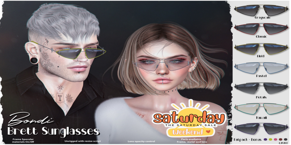 Brett Sunglasses	&lt;a href=&quot;http://maps.secondlife.com/secondlife/Daydreaming/19/66/22&quot;&gt;Teleport&lt;/a&gt;