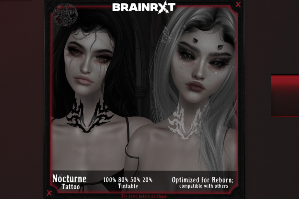 Nocturne Tattoo - BOM for Reborn, L$250