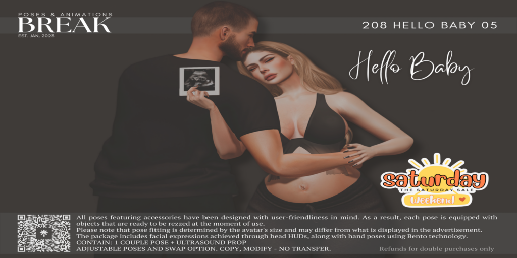 Hello Baby 05 Couples Pose &amp; Props	&lt;a href=&quot;http://maps.secondlife.com/secondlife/Magnum%20Point/8/53/2929&quot;&gt;Teleport&lt;/a&gt;