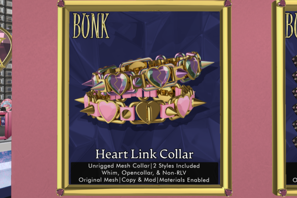 Heart Link Collar	&lt;a href=&quot;http://maps.secondlife.com/secondlife/Slyme/124/204/1098&quot; target=&quot;_blank&quot;&gt;Teleport&lt;/a&gt;